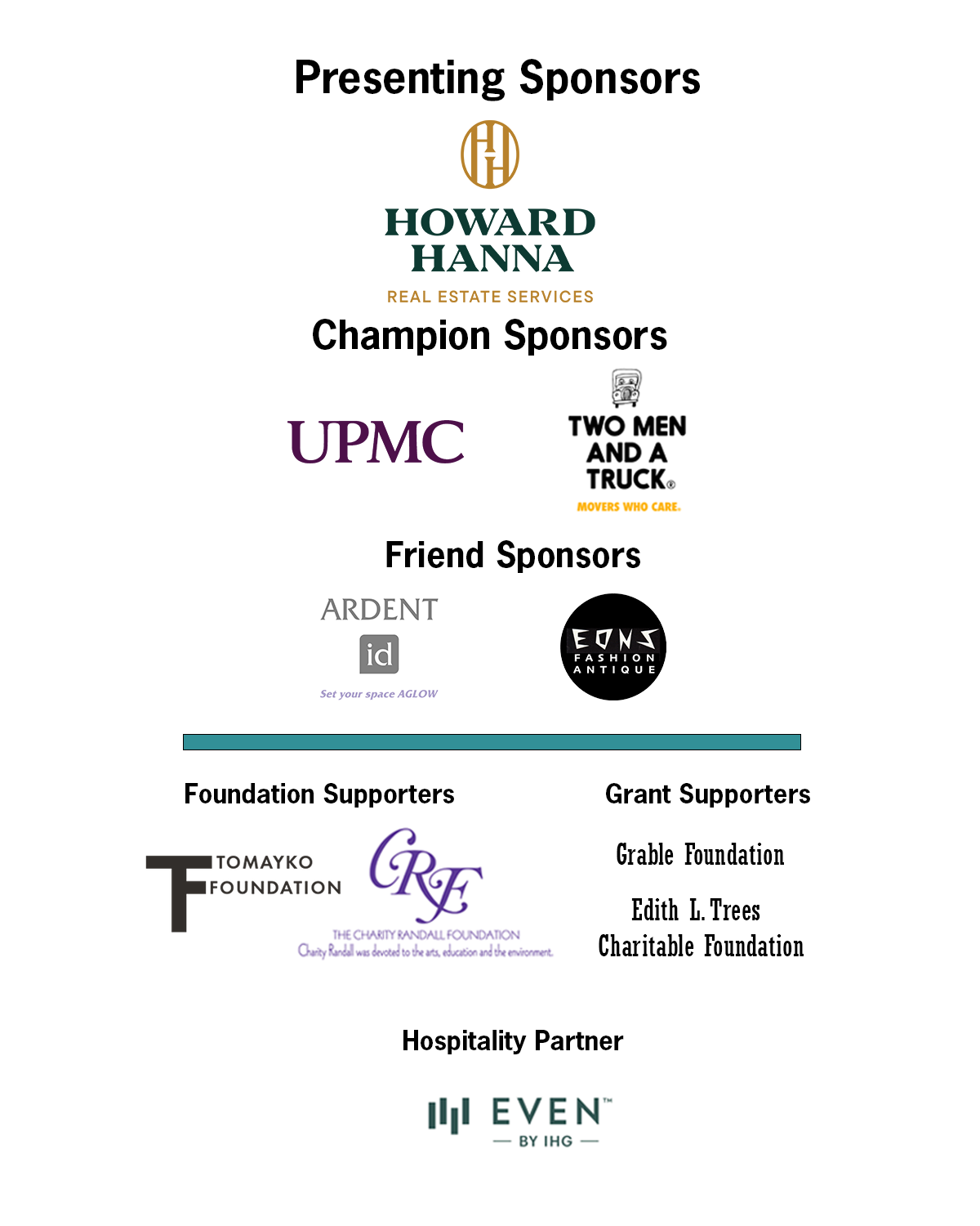 2026-2027 Corporate & Foundation Sponsors