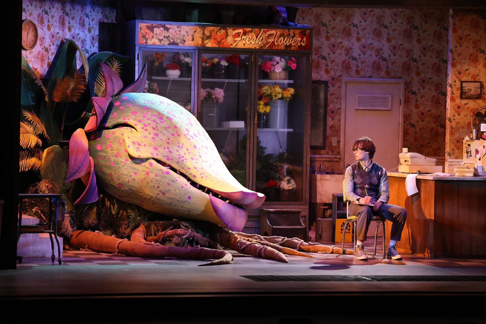 Braden Max Stroppel as Seymour & Bianca Dixon as Audrey II