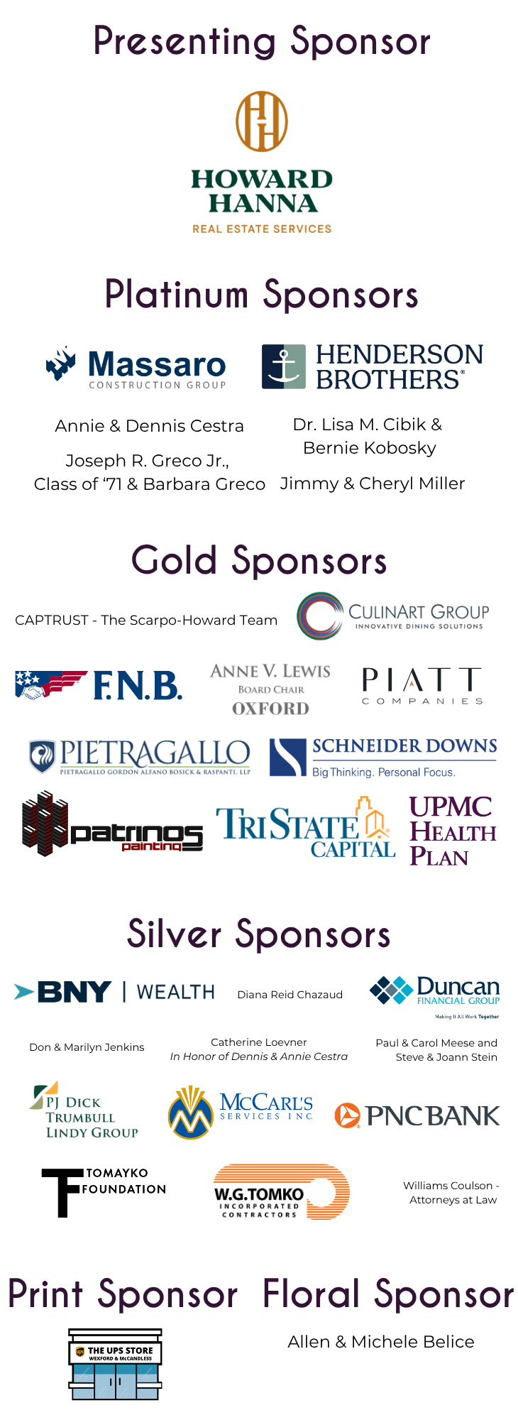 2026 STARMAKERS Sponsors